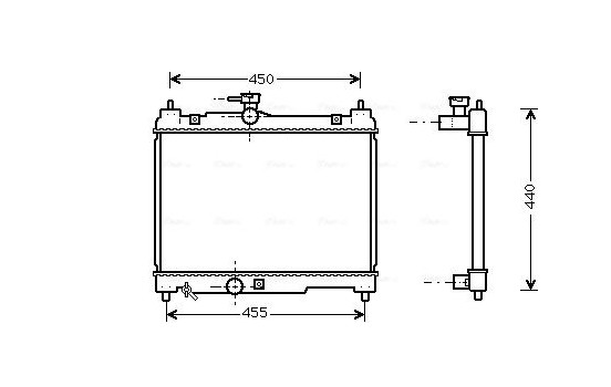 Radiator, engine cooling TOA2251 Ava Quality Cooling