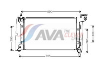 Radiator, engine cooling TOA2290 Ava Quality Cooling