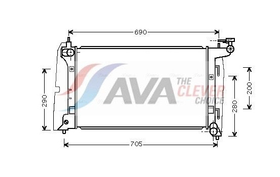Radiator, engine cooling TOA2290 Ava Quality Cooling