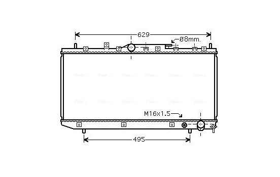 Radiator, engine cooling TOA2324 Ava Quality Cooling