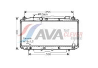 Radiator, engine cooling TOA2348 Ava Quality Cooling