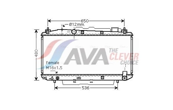 Radiator, engine cooling TOA2348 Ava Quality Cooling