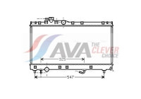 Radiator, engine cooling TOA2350 Ava Quality Cooling