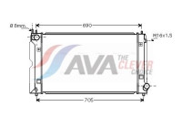Radiator, engine cooling TOA2386 Ava Quality Cooling
