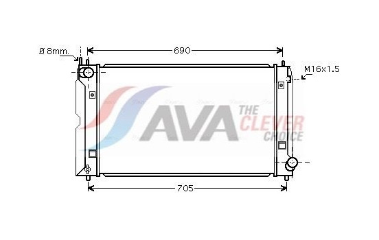 Radiator, engine cooling TOA2386 Ava Quality Cooling