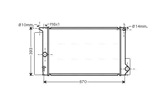 Radiator, engine cooling TOA2397 Ava Quality Cooling