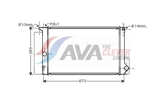 Radiator, engine cooling TOA2397 Ava Quality Cooling