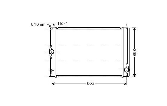 Radiator, engine cooling TOA2400 Ava Quality Cooling