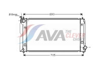 Radiator, engine cooling TOA2403 Ava Quality Cooling