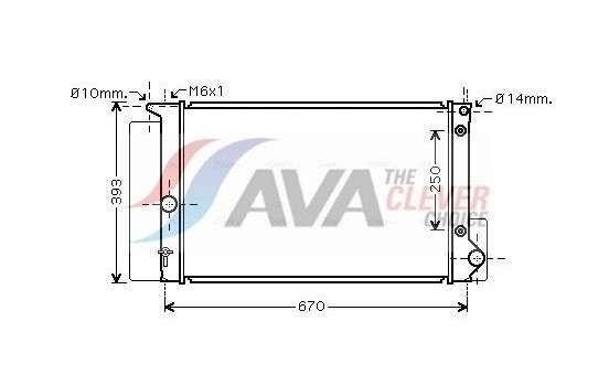 Radiator, engine cooling TOA2474 Ava Quality Cooling