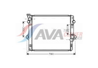 Radiator, engine cooling TOA2478 Ava Quality Cooling