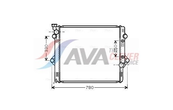 Radiator, engine cooling TOA2478 Ava Quality Cooling