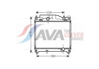 Radiator, engine cooling TOA2502 Ava Quality Cooling
