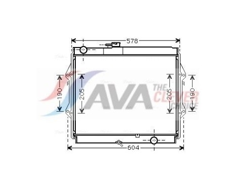 Radiator, engine cooling TOA2642 Ava Quality Cooling