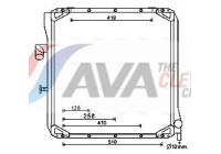 Radiator, engine cooling UG2008 Ava Quality Cooling