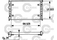 Radiator, engine cooling VALEO CLASSIC 230947