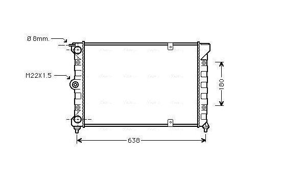 Radiator, engine cooling VN2018 Ava Quality Cooling