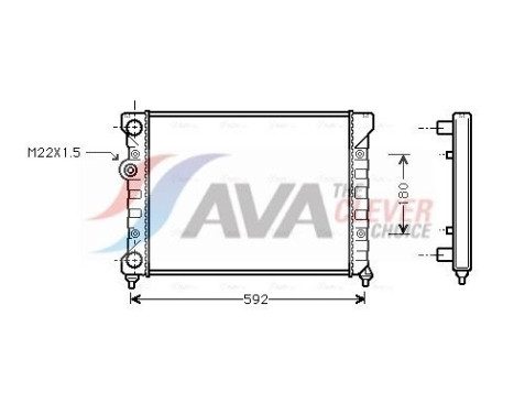 Radiator, engine cooling VN2029 Ava Quality Cooling