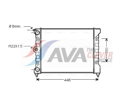 Radiator, engine cooling VN2038 Ava Quality Cooling
