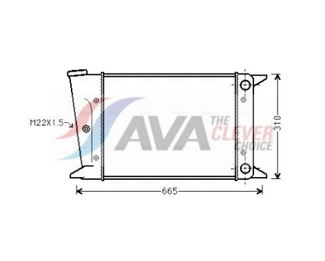 Radiator, engine cooling VN2044 Ava Quality Cooling