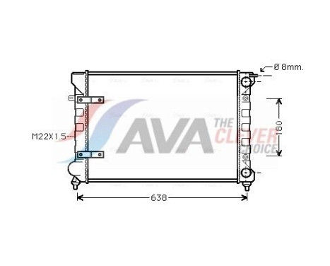 Radiator, engine cooling VN2048 Ava Quality Cooling