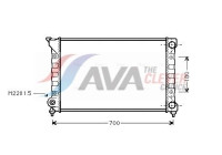 Radiator, engine cooling VN2072 Ava Quality Cooling