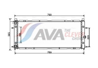 Radiator, engine cooling VN2094 Ava Quality Cooling