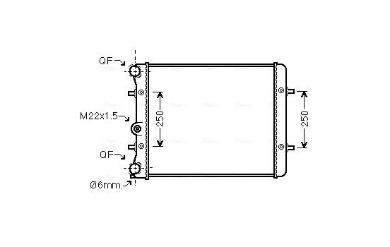 Radiator, engine cooling VN2152 Ava Quality Cooling