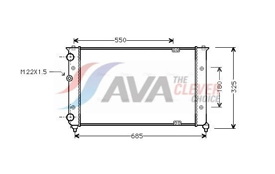 Radiator, engine cooling VN2156 Ava Quality Cooling