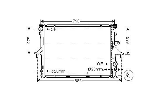 Radiator, engine cooling VN2198 Ava Quality Cooling