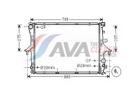 Radiator, engine cooling VN2198 Ava Quality Cooling