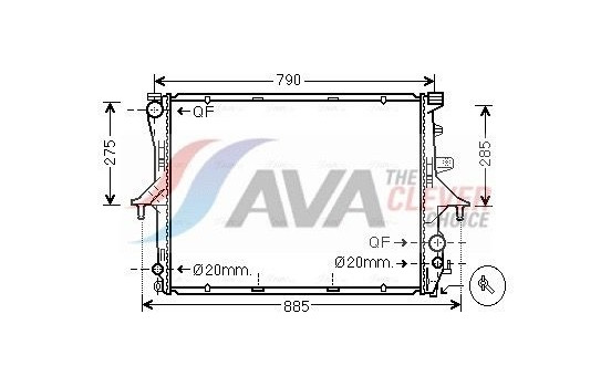 Radiator, engine cooling VN2198 Ava Quality Cooling