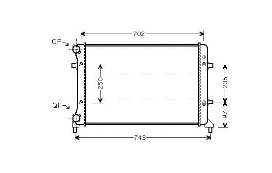 Radiator, engine cooling VN2204 Ava Quality Cooling