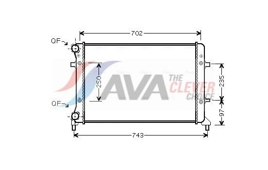 Radiator, engine cooling VN2204 Ava Quality Cooling