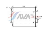 Radiator, engine cooling VN2208 Ava Quality Cooling