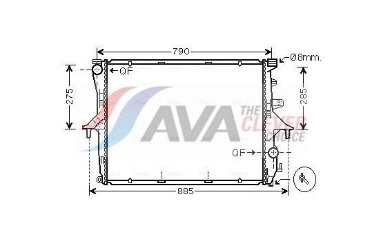 Radiator, engine cooling VN2214 Ava Quality Cooling