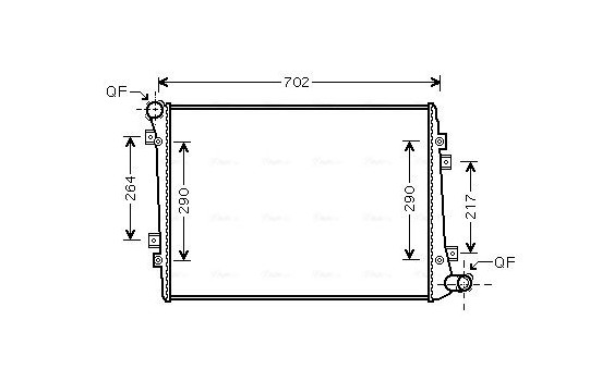 Radiator, engine cooling VN2224 Ava Quality Cooling