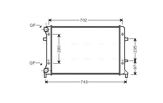 Radiator, engine cooling VN2228 Ava Quality Cooling