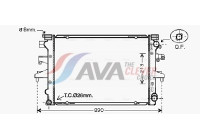 Radiator, engine cooling VN2232 Ava Quality Cooling