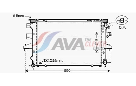 Radiator, engine cooling VN2232 Ava Quality Cooling