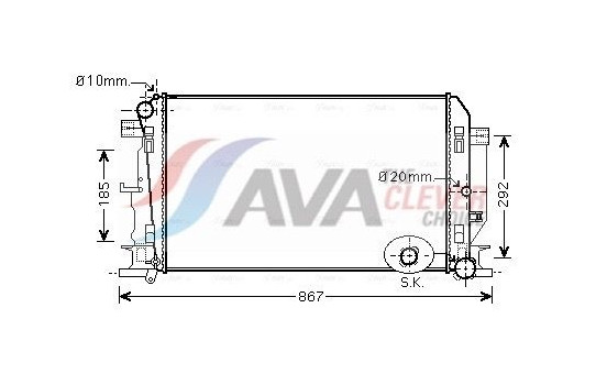 Radiator, engine cooling VN2271 Ava Quality Cooling