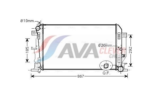 Radiator, engine cooling VN2282 Ava Quality Cooling