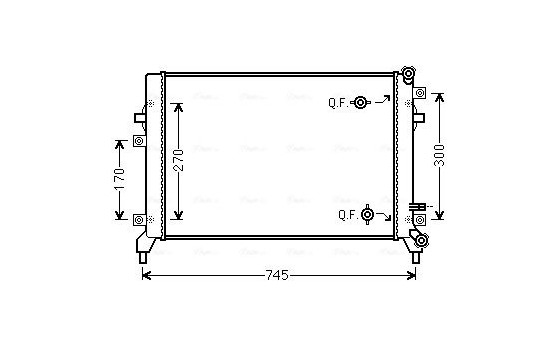 Radiator, engine cooling VN2295 Ava Quality Cooling