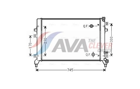 Radiator, engine cooling VN2295 Ava Quality Cooling