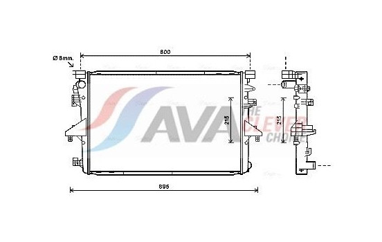 Radiator, engine cooling VN2317 Ava Quality Cooling