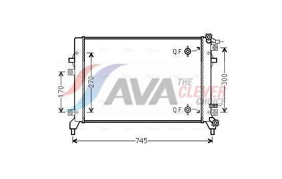 Radiator, engine cooling VN2326 Ava Quality Cooling