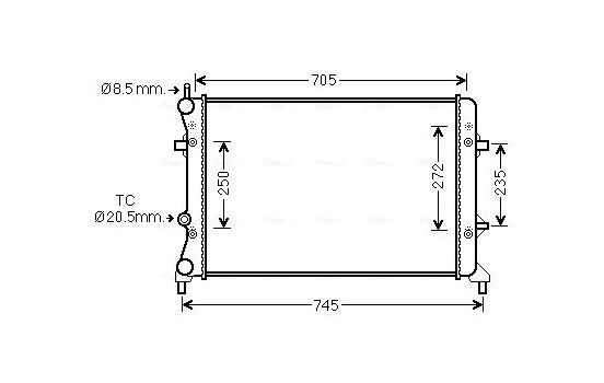 Radiator, engine cooling VN2359 Ava Quality Cooling