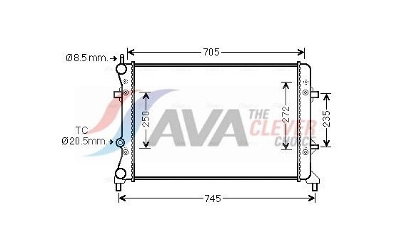 Radiator, engine cooling VN2359 Ava Quality Cooling