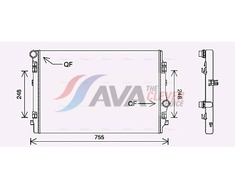 Radiator, engine cooling VN2398 Ava Quality Cooling