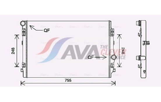 Radiator, engine cooling VN2398 Ava Quality Cooling